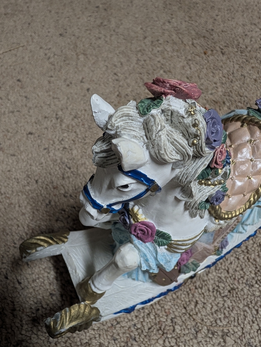 Collectible Vintage Rocking Horse Victorian Music Box - Picture 6 of 13